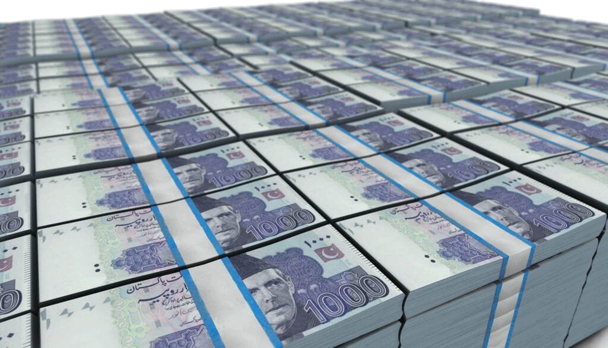 I have a large stack of Pakistan rupee banknotes.