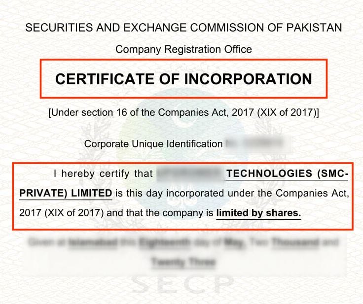 Company registration in Pakistan
